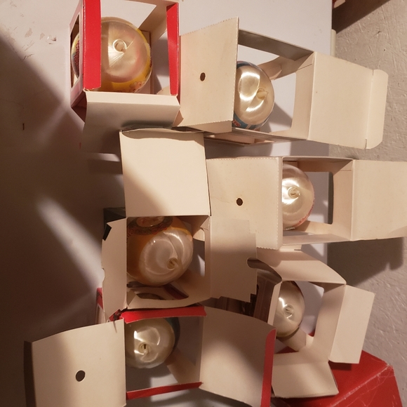 Vintage Christmas Satin Tree Ornaments Lot of 6 - Picture 8 of 8